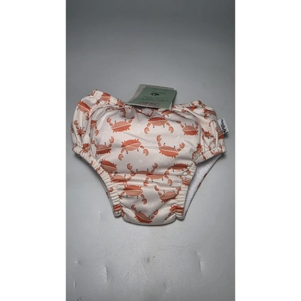 Green Sprouts‎ Eco Pull Up Reusable Crab Swim Diaper 6 Months 14-18lbs UPF